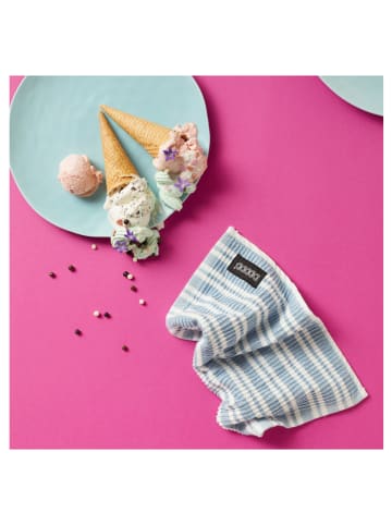DDDDD 4-delige set: vaatdoeken "Classic Clean" lichtblauw/wit - (L)30 x (B)30 cm