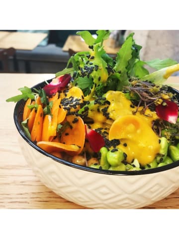 Ard'time 6er-Set: Schalen "Komae" in Weiß/ Schwarz - 580 ml