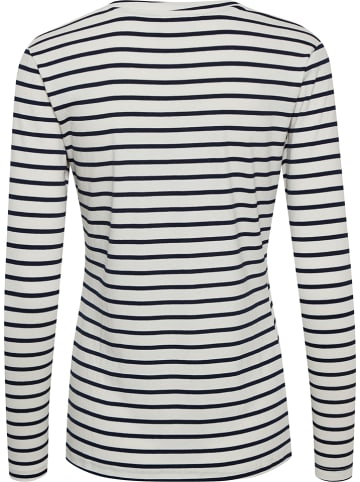 Kaffe Longsleeve "Liddy" donkerblauw/crème