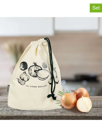 COOK CONCEPT 2er-Set: Vorratsbeutel in Beige - (L)22 x (H)30,5 x (T)1 cm