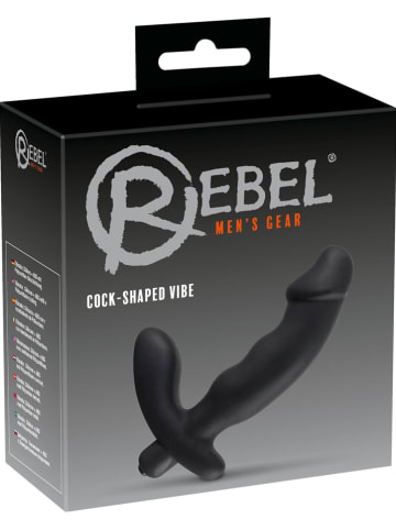 Rebel Wibrator "Rebel - Cock-shaped" w kolorze czarnym - dł. 15 cm