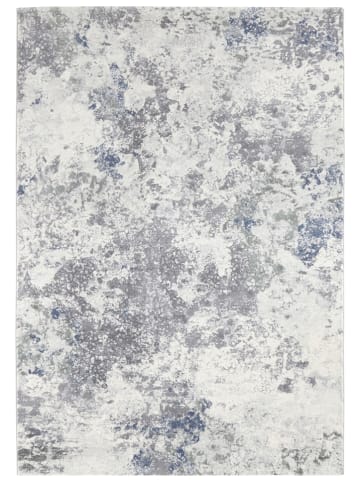 Elle Decoration Kurzflor-Teppich "Fontaine" in Creme/ Grau/ Blau