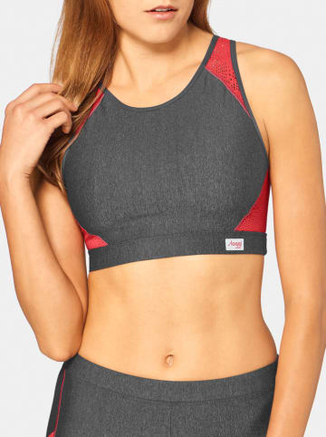 Sloggi Sportbeha grijs/koraalrood - medium