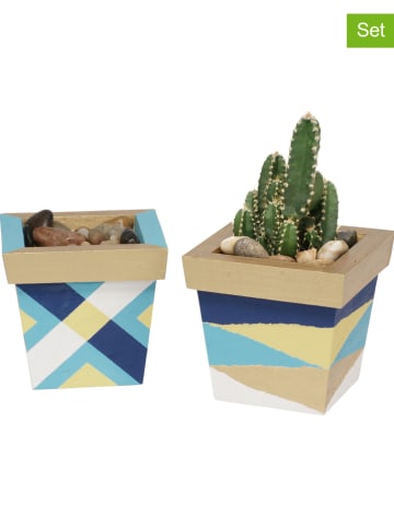 SUNNYSUE 2-delige set: bloempotten naturel