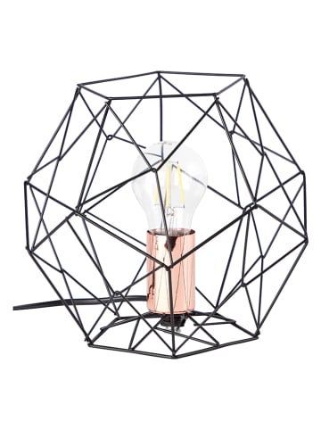 Brilliant Tafellamp "Synergy" zwart/koperkleurig - (H)18,5 cm