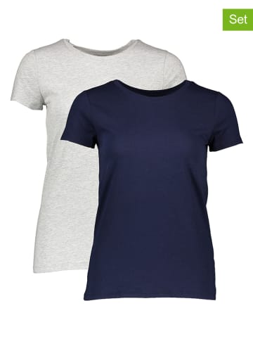 GAP 2-delige set: shirts donkerblauw/grijs