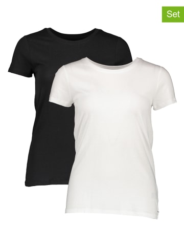 GAP 2er-Set: Shirts in Weiß/ Schwarz