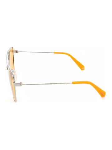 Polaroid Damen-Sonnenbrille in Silber/ Orange