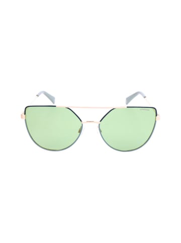Polaroid Damen-Sonnenbrille in Gold/ Grün