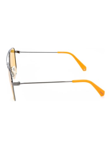 Polaroid Herren-Sonnenbrille in Silber/ Gelb
