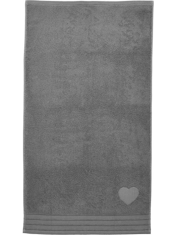 Rivièra Maison Ręcznik kąpielowy "Heart" w kolorze antracytowym