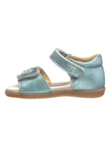 Billowy Leren sandalen turquoise