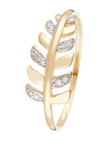 DIAMOND & CO Złoty pierścionek "Gezira" z diamentami