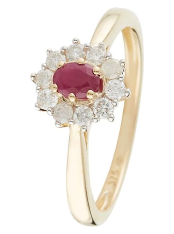 CARATELLI Gold-Ring "Joal" mit Diamanten