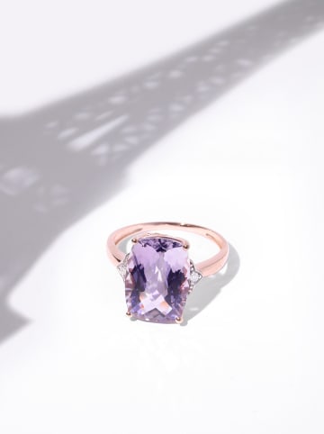 DIAMOND & CO Roségold-Ring "Pink Hill" mit Diamanten