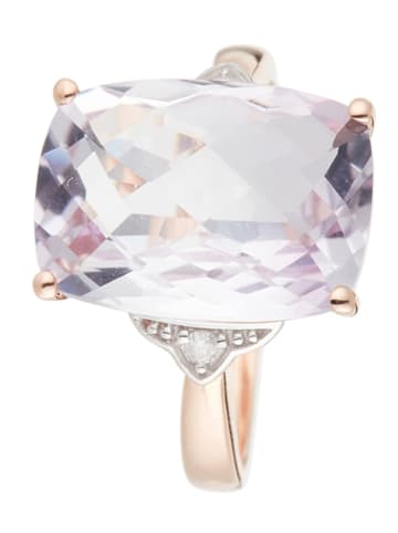 DIAMOND & CO Roségouden ring "Pink hill" met diamanten