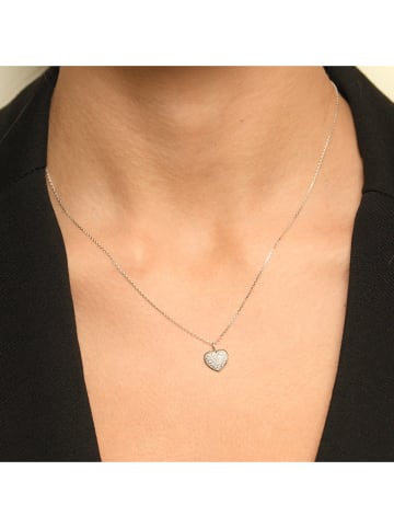 DIAMOND & CO Weißgold-Anhänger "Coeur" mit Diamanten