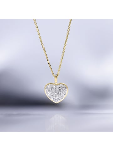 L'ARTISAN JOAILLIER Gouden hanger "Coeur" met diamanten