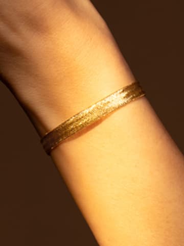 L instant d Or Gold-Armband "Maille Tissée"
