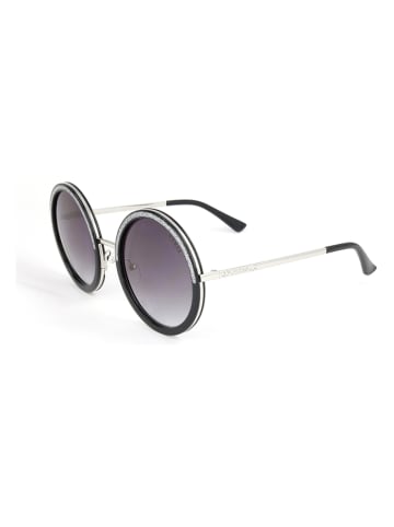 Guess Damskie okulary przeciwsłoneczne w kolorze srebrno-czarnym