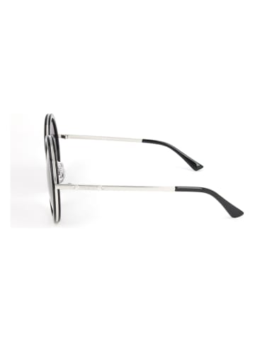 Guess Damskie okulary przeciwsłoneczne w kolorze srebrno-czarnym