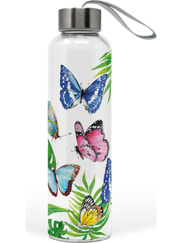 ppd Trinkflasche "Tropical butterflies" in Transparent/ Bunt - 550 ml