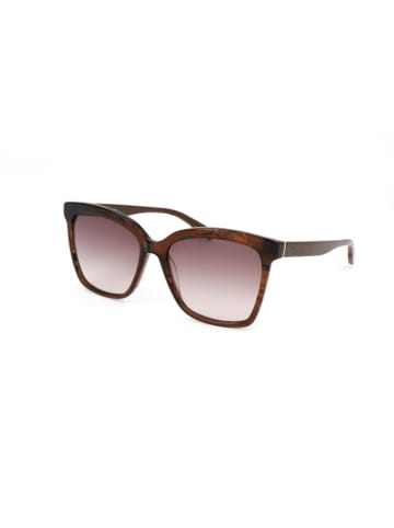 Karl Lagerfeld Damskie okulary przeciwsłoneczne w kolorze brązowo-jasnoróżowym
