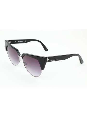 Karl Lagerfeld Dameszonnebril zwart-zilverkleurig/paars
