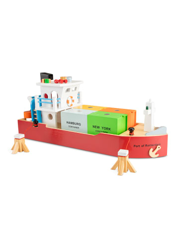 New Classic Toys Containerschiff mit Zubehör - ab 3 Jahren
