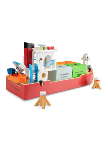 New Classic Toys Containerschiff mit Zubehör - ab 3 Jahren