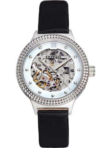 Empress Automatisch horloge "Alice" zwart/zilverkleurig/wit