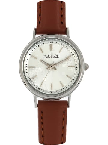 Sophie & Freda Quarzuhr "Berlin" in Braun/ Silber/ Weiß