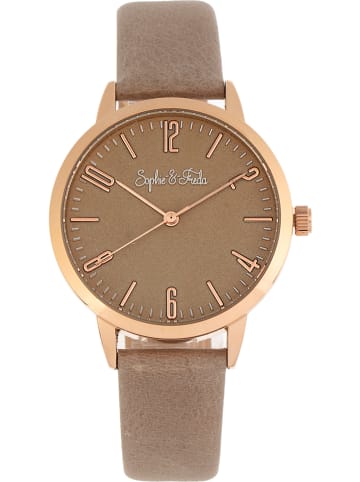 Sophie & Freda Quarzuhr "Vancouver" in Hellbraun/ Roségold