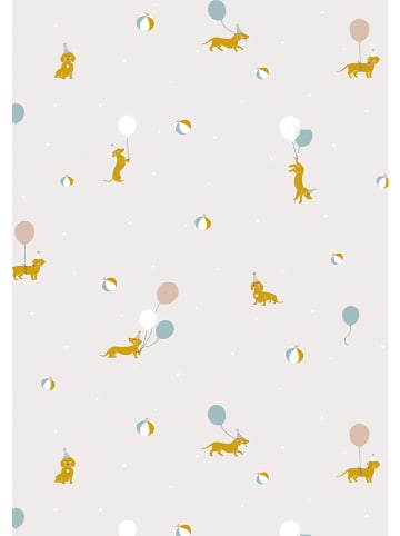roommate Tapete "Magic Dogs" in Grau/ Bunt - (L)1000 x (B)53 cm