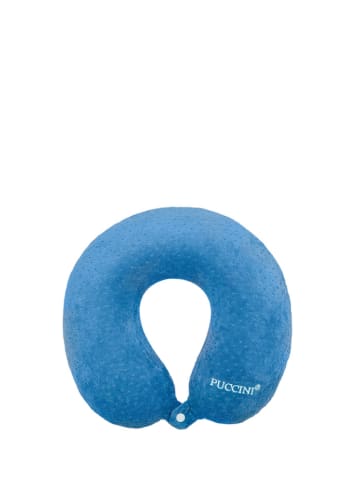 Puccini Zagłówek podróżny w kolorze niebieskim - 30 x 30 x 10 cm