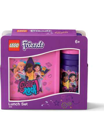 LEGO 2-częściowy zestaw "Friends" w kolorze fioletowo-jasnoróżowym na lunch