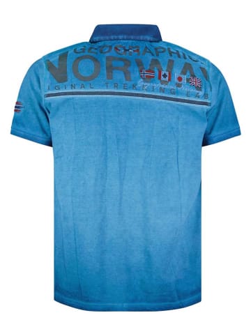 Geographical Norway Koszulka polo "Kamo" w kolorze niebieskim