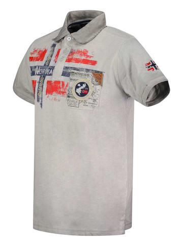 Geographical Norway Koszulka polo "Kamo" w kolorze jasnoszarym