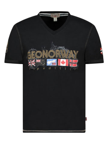 Geographical Norway Koszulka "Jouky" w kolorze czarnym