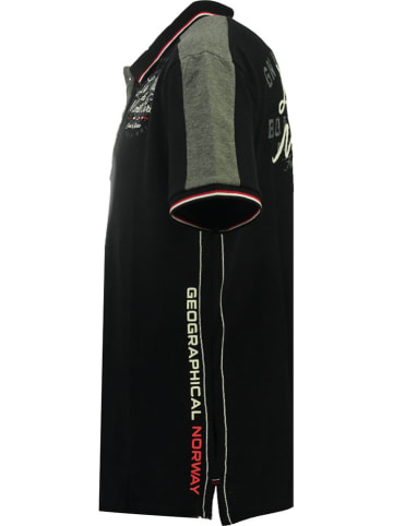 Geographical Norway Poloshirt "Kalvin" in Schwarz