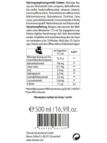 Oliveda Nahrungsergänzungsmittel "The Beauty Molecule", 500 ml