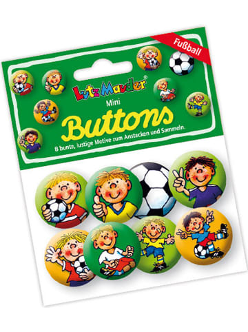 Lutz Mauder Mini-Buttons "Fußballer Fritz Flanke" - 8 Stück - ab 3 Jahren