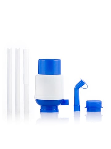 InnovaGoods Wasserspender in Weiß/ Blau - (B)8 x (H)16,5 x (T)18 cm
