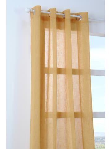 STOF France Ösengardine "Paloma" in Gelb - (L)260 x (B)140 cm