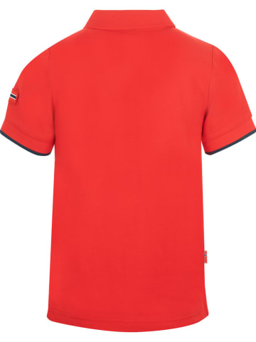 Trollkids Funkcyjna koszulka polo "Bergen XT" w kolorze czerwonym