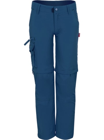 Trollkids Spodnie trekkingowe Zipp-Off "Oppland" - Slim fit - w kolorze granatowym