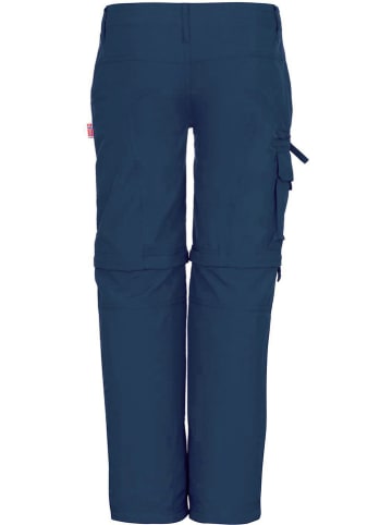 Trollkids Spodnie trekkingowe Zipp-Off "Oppland" - Regular fit - w kolorze granatowym