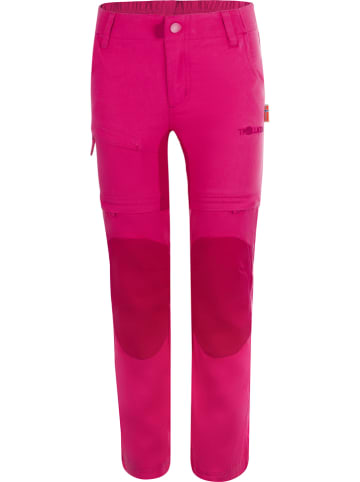 Trollkids Spodnie trekkingowe Zipp-Off "Arendal XT" w kolorze różowym