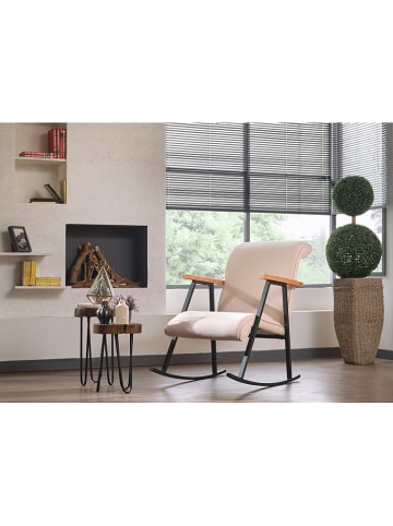 Scandinavia Concept Schaukelstuhl "Yoka" in Creme - (B)55 x (H)96 x (T)60 cm