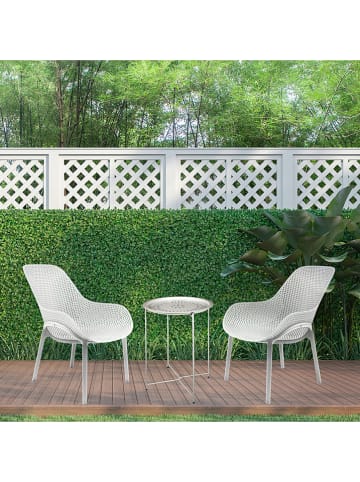 Garden Spirit Krzesła (2 szt.) "Malibu" w kolorze białym - 59 x 82 x 77,5 cm